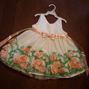 Chic beautiful lace little girl dress ( 18 month to 24 month) Wore once only